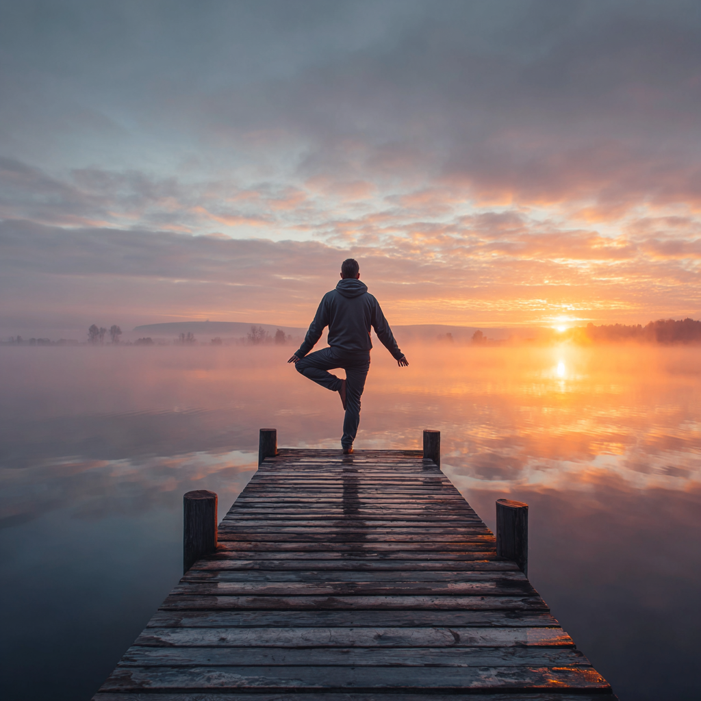 Гармонійна йога біля водойми
